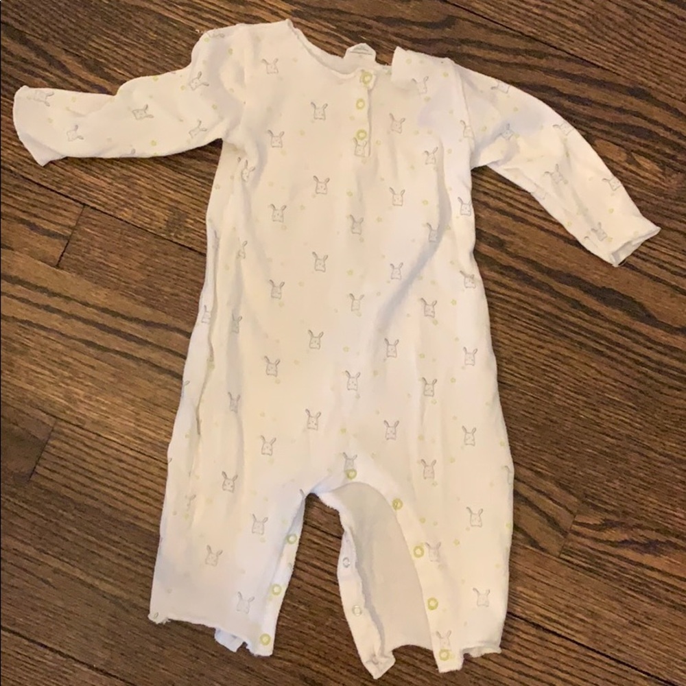 Egg Baby 12m white cotton onsie